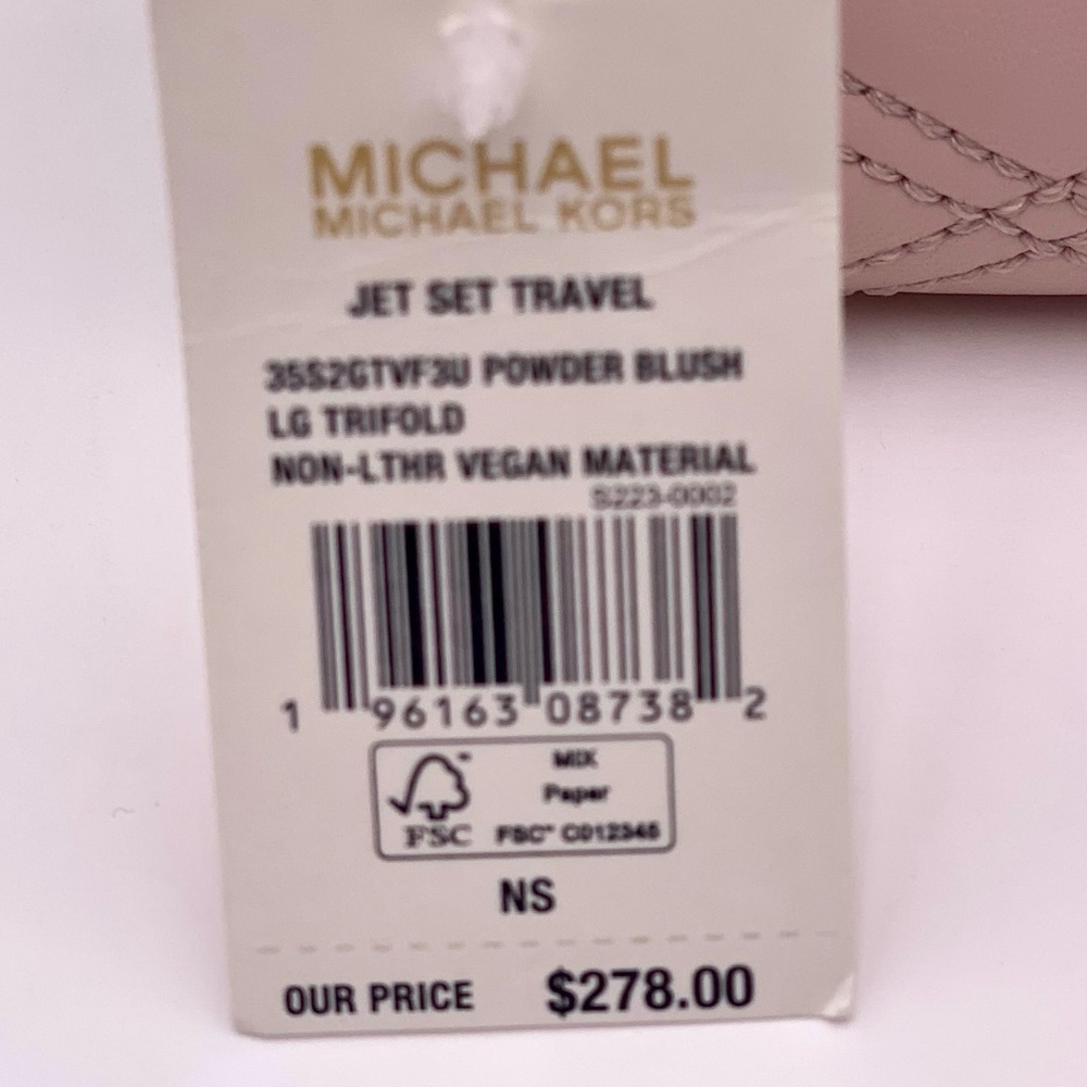Michael Kors Large Trifold Wallet Pink - Picture 11 of 12